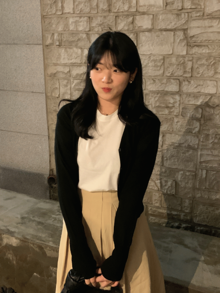 시보리 기본 가디건