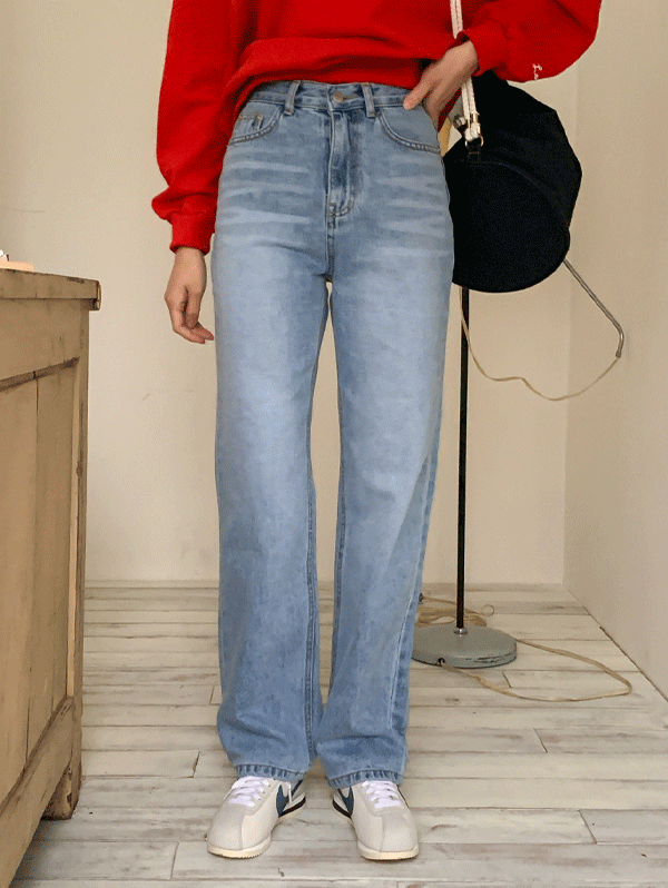 연청 캣 일자 스트레이트진