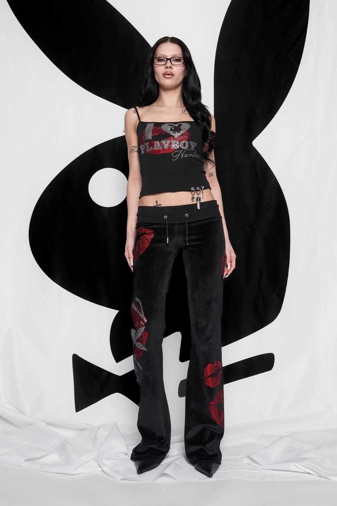 J'adore Velour Flare Pants - BLACK / xs