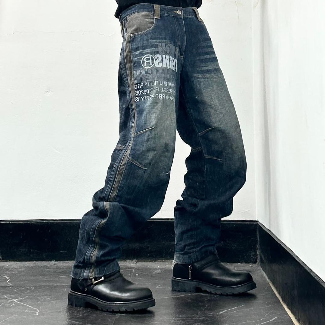 후부 올드스쿨 사이드라인 와이드 데님 팬츠 | 후루츠패밀리