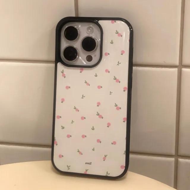 🌹에이블리 단독 (white) vintage rose epoxy bumper case 빈티지 로즈 에폭시 범퍼케이스 화이트 온일 제작