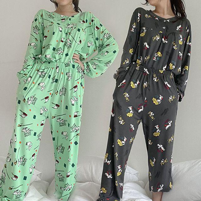 400587 여자잠옷 성인잠옷 피치잠옷 피치기모 스판 주머니 상하세트