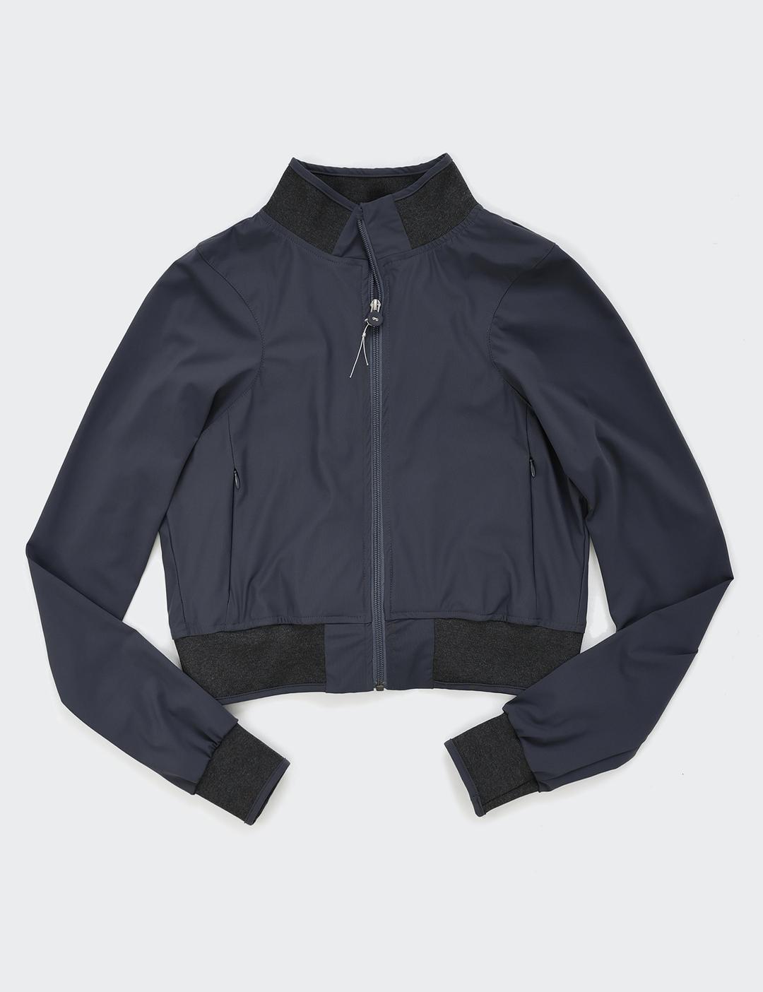 Wing bone pintuck jacket (midnight)