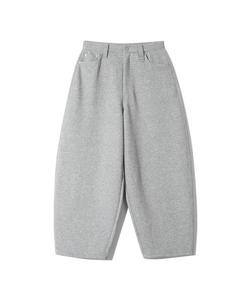 커브드 루즈 스웨트 팬츠 (멜란지)
