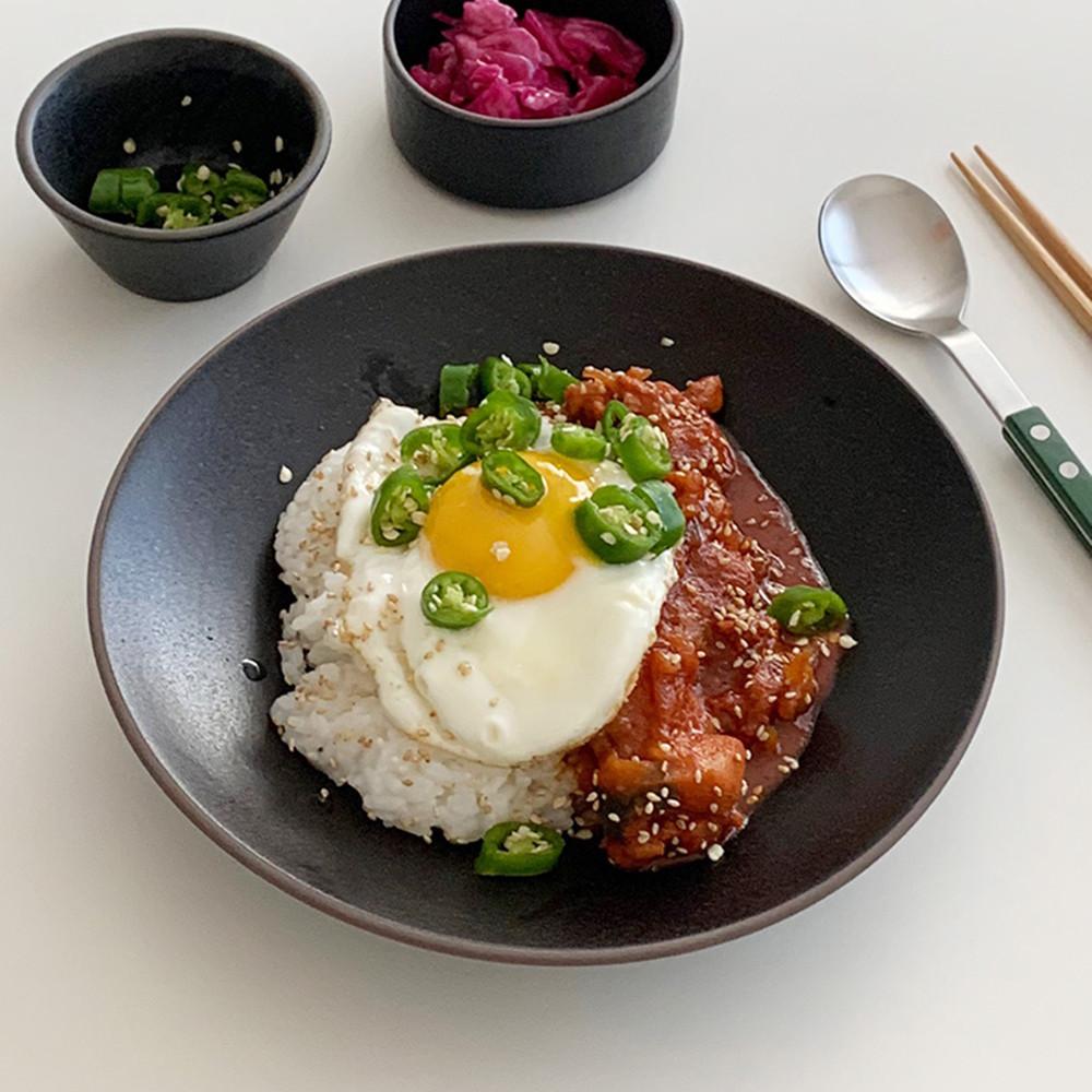 헤리티지 블랙 원형 플레이트