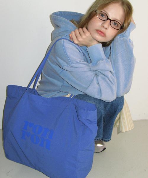 LOGO NYLON SHOPPER BLUE