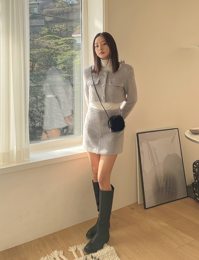 파리즈 트위드 미니스커트