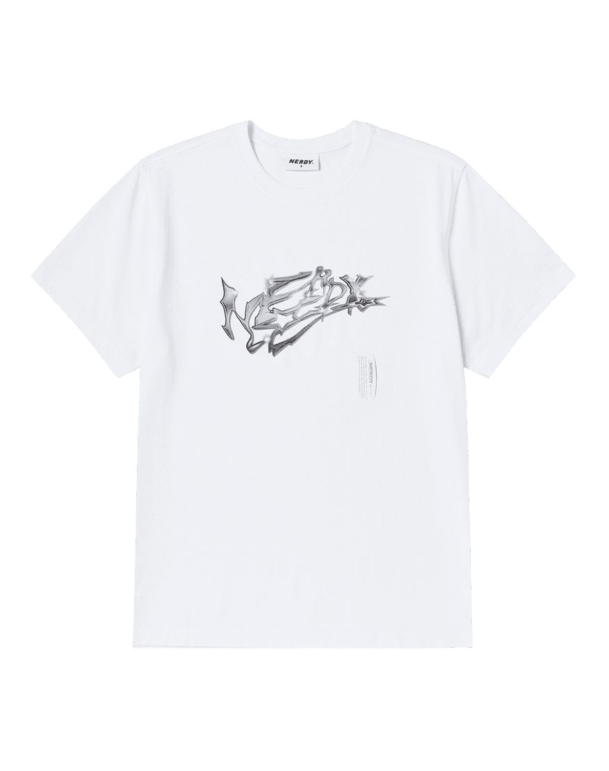 스파클링 반팔 티셔츠 화이트