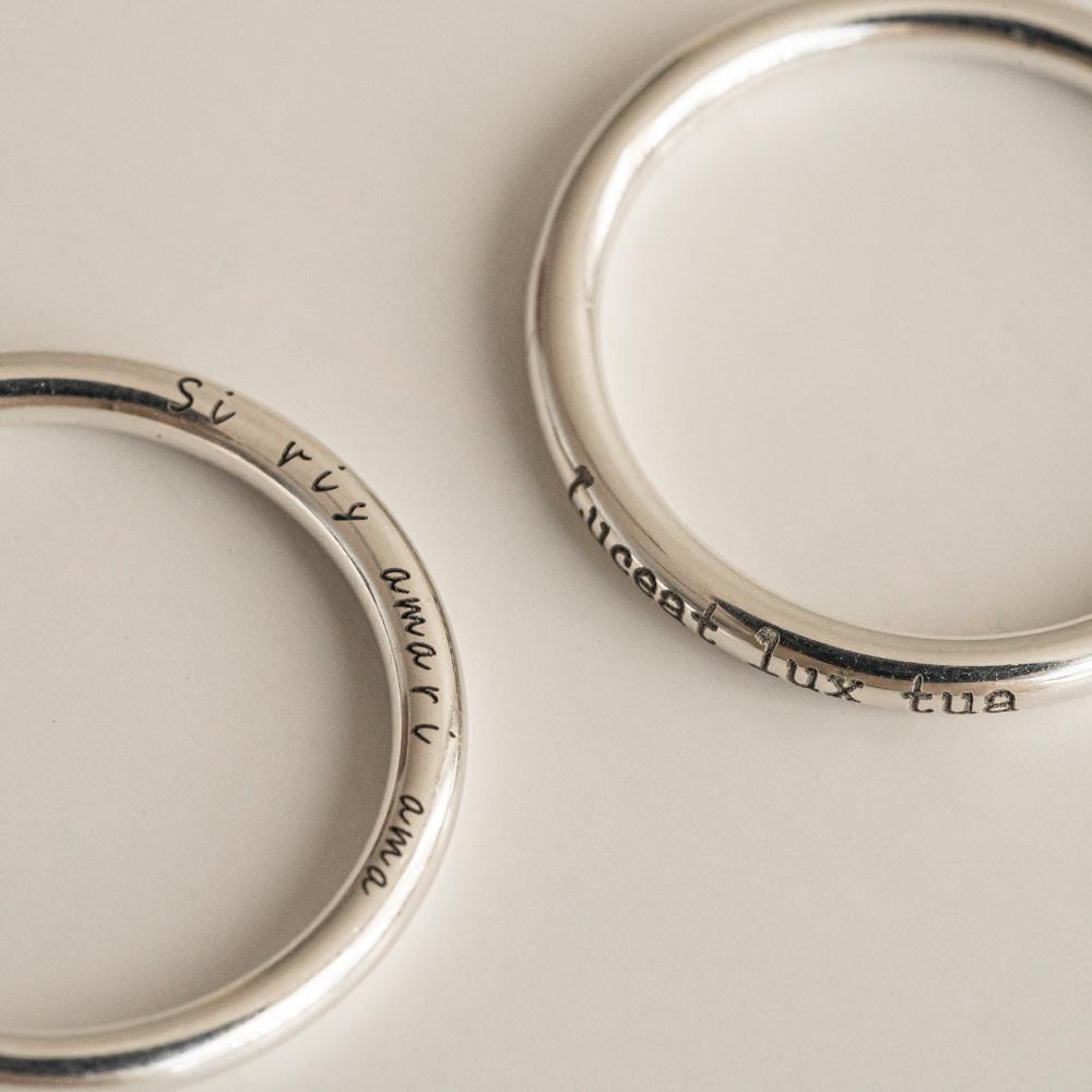 [무료각인] 2미리 각인 실버925 반지