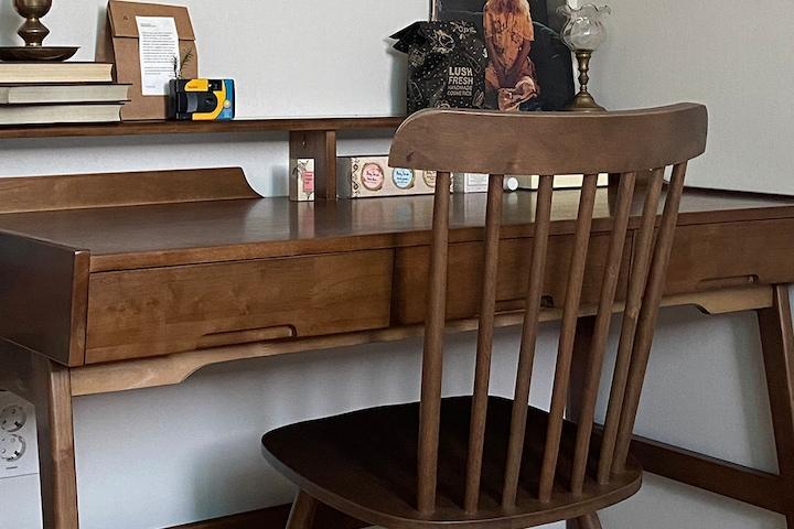 스터디셀러 고무나무 원목 컴퓨터 책상 1200