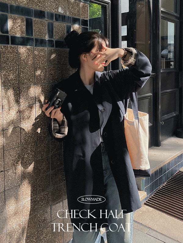 アウターその他 LOOKAST NICKY HALF TRENCH COAT / NICKY HALF TRENCH COAT_2col 룩캐스트 니키 하프 트렌치 코트 / NICKY HALF TRENCH COAT_2colors