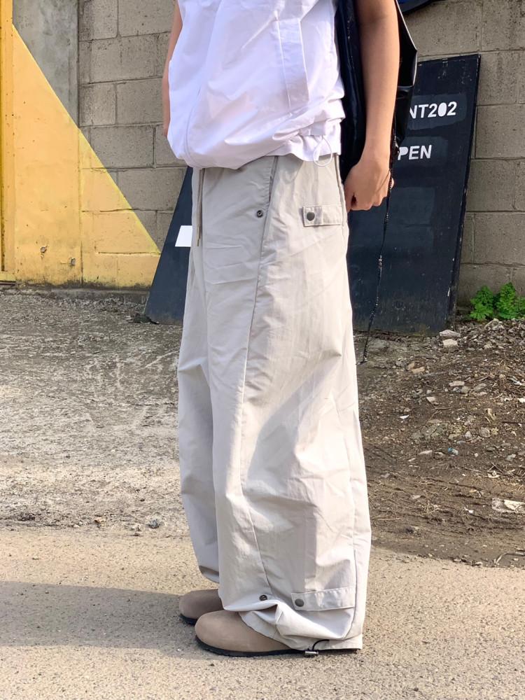 나일론버전 [남녀공용] 베니 비조 스냅 와이드 팬츠 / 4color