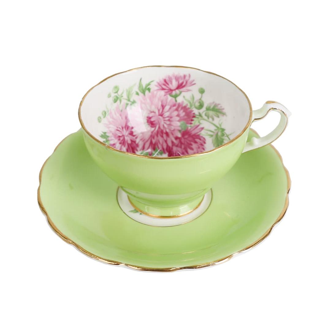 Royal Staffordshire England Adderley Floral Cup And Saucer | 후루츠패밀리
