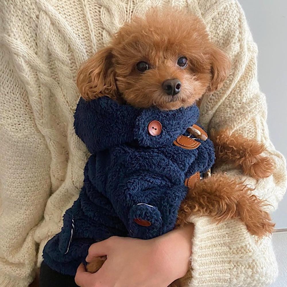 강아지옷 떡볶이 단추 코트(3colors) XS-XL