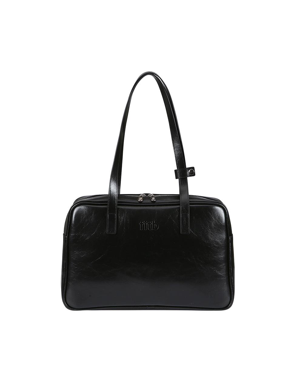 [Renewal] Trapezoid Shoulder Bag (black)