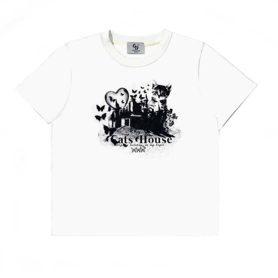 Cats House Crop T-shirt