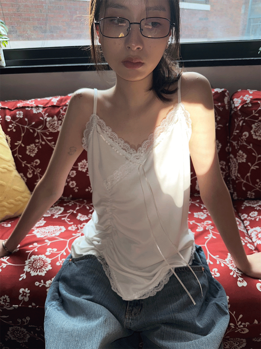 사토미라디오 Silky loose slip top