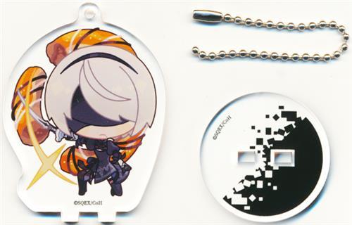 NieR:Automata Ver1.1a×アニメイトカフェ トレーディングアクリルスタンドキーホルダー 2B(ヨルハ二号B型) B