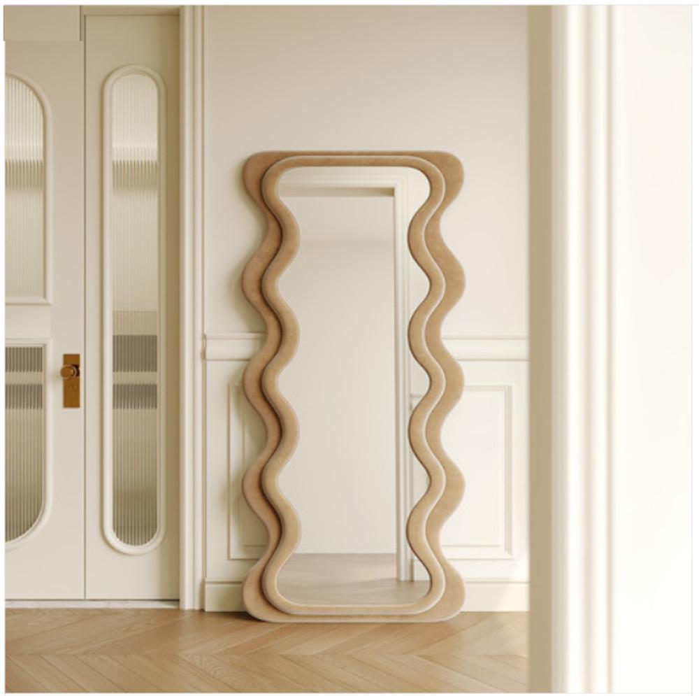 전신거울 물결 거울 현관 욕실 엔틱 유니크 비정형 인테리어 대형 웨이브 전신거울 120x60cm