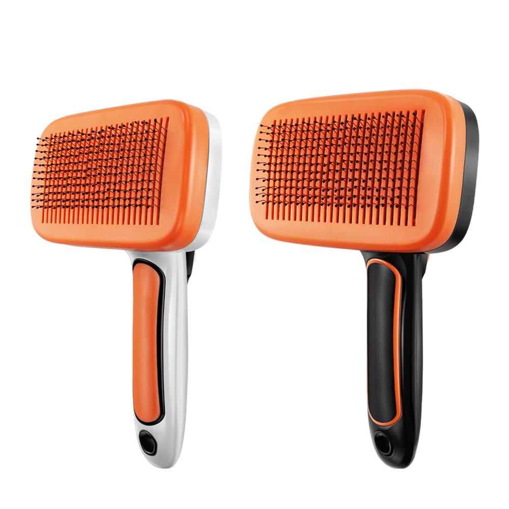 바비온 강아지 고양이 소프트 슬리커 자동 털제거 빗 쓱싹 핀 브러쉬