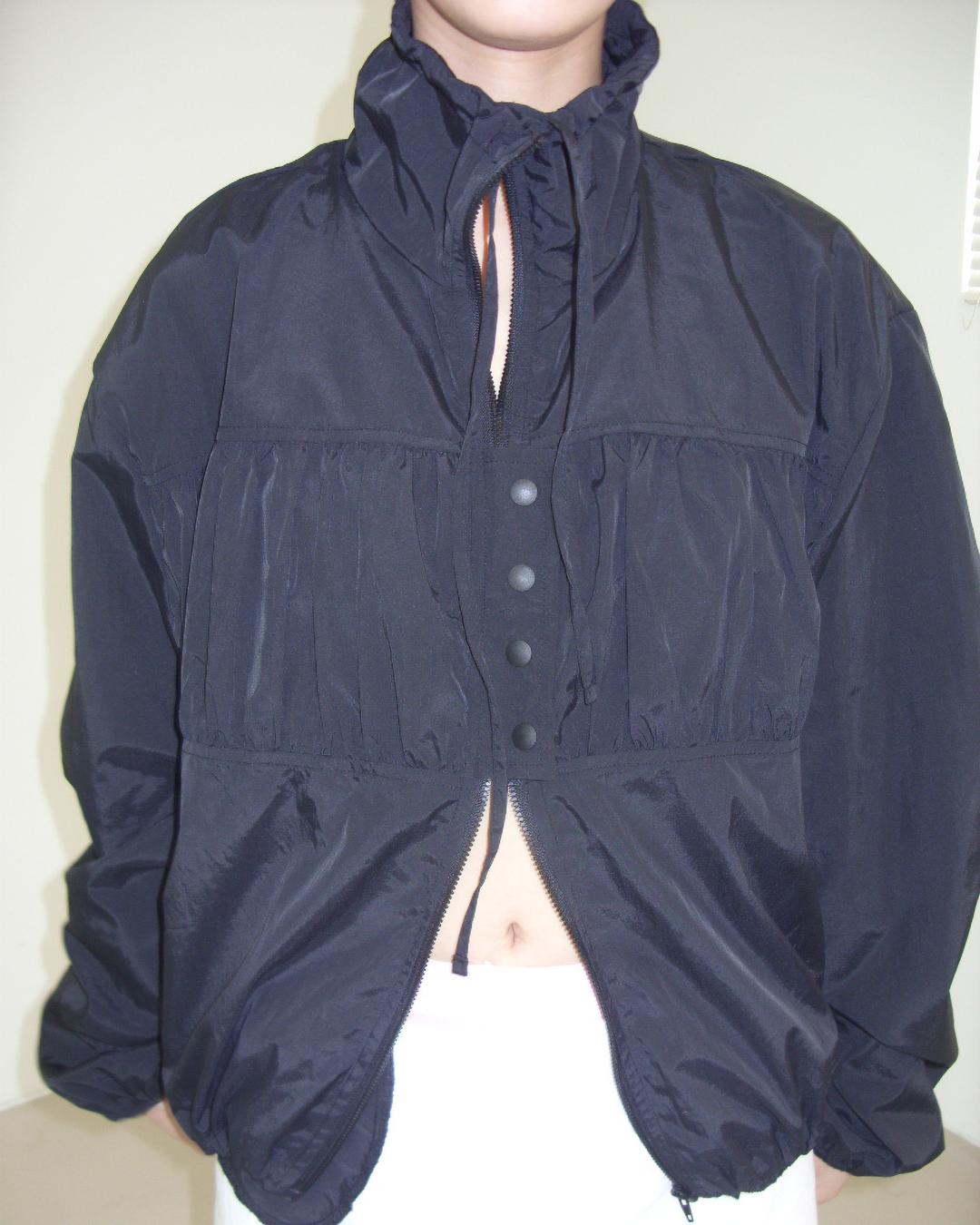 이알알 shirring wind breaker_black