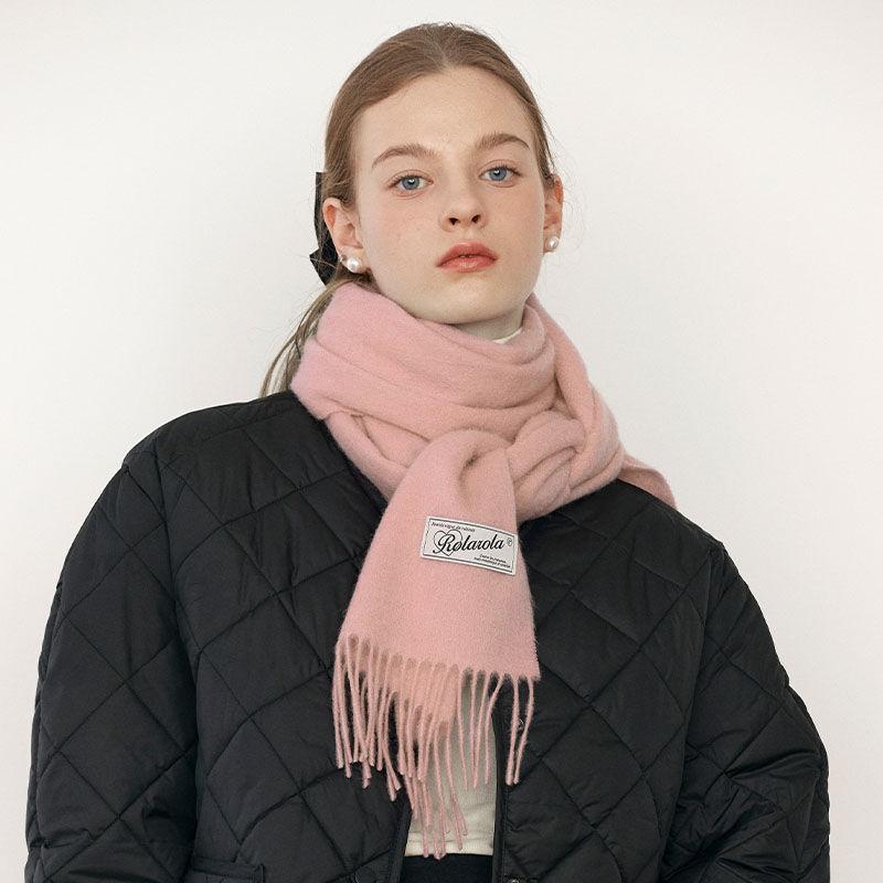 WOOL MUFFLER LIGHT PINK