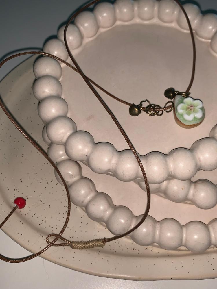 cherry stone necklace (1color)