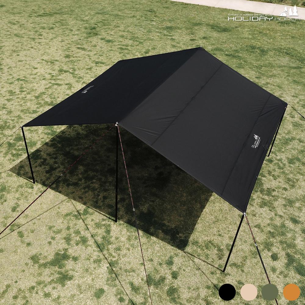 홀리데이 캠핑 국산 블랙코팅 500D 렉타 타프 스킨