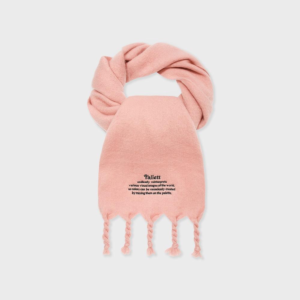 오버사이즈 스토리로고 머플러 핑크