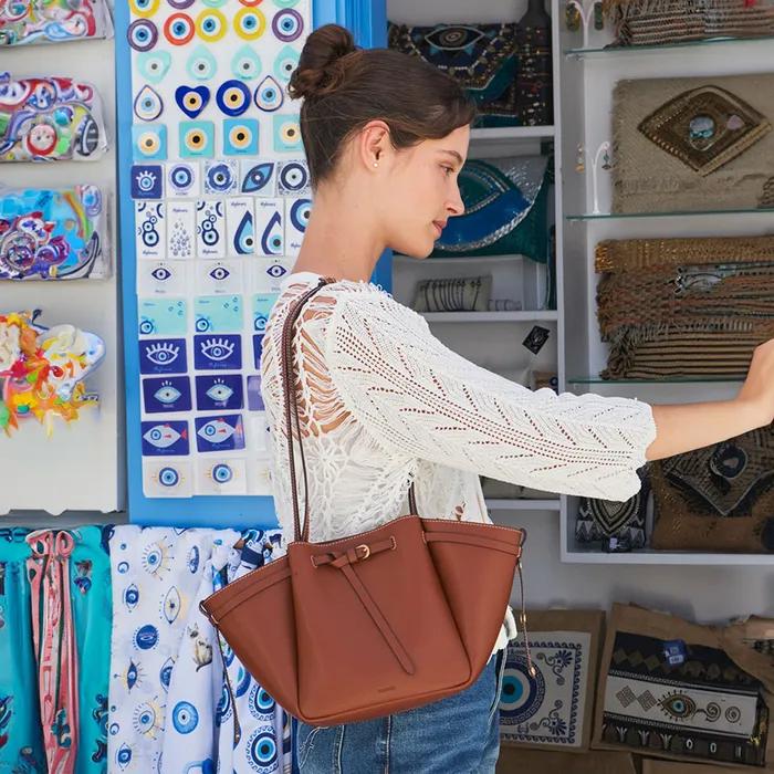 MINI ANTHOS BAG_BROWN - STITCH
