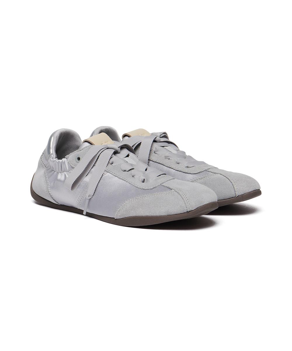 [NEW 10%ㅣ05.13이내 출고] SCRUNCH LACEUP FLAT SNEAKERS - GREY