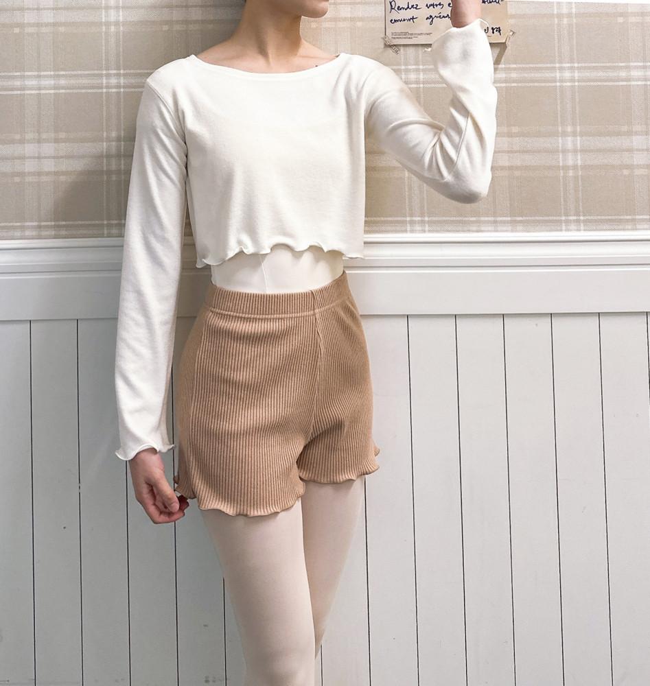 [NEW 에이라인 발레 팬츠] 발레니트팬츠 발레기모팬츠 (베이지)