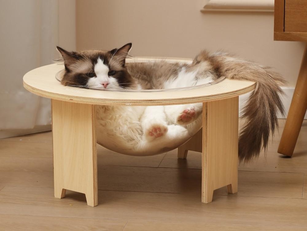 고양이 투명 해먹 아크릴 원형 침대 캡슐