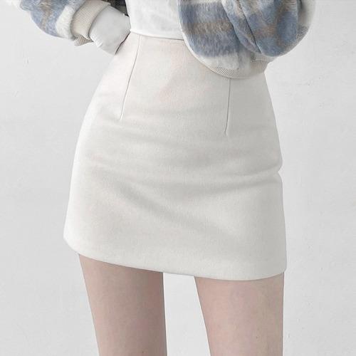 [한정세일 아이M]울 크리미 미니 스커트