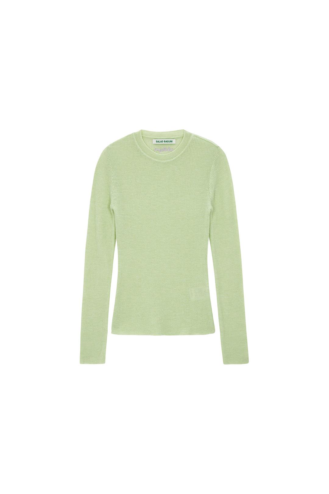 Mohair Ribbed Round Pullover_mint