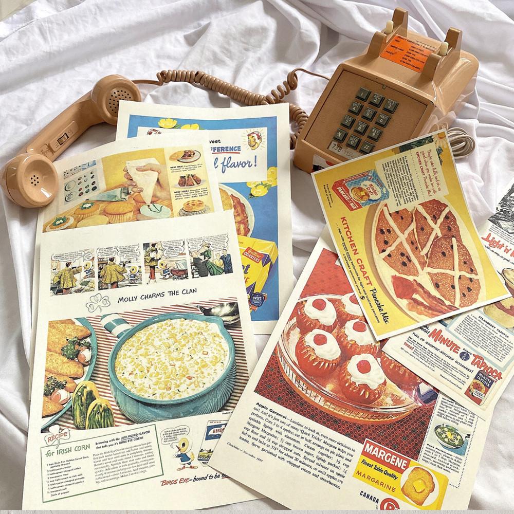 (6P)베이커리 빈티지 엽서 방꾸미기 인테리어소품 감성잡지 스튜디오 홈카페