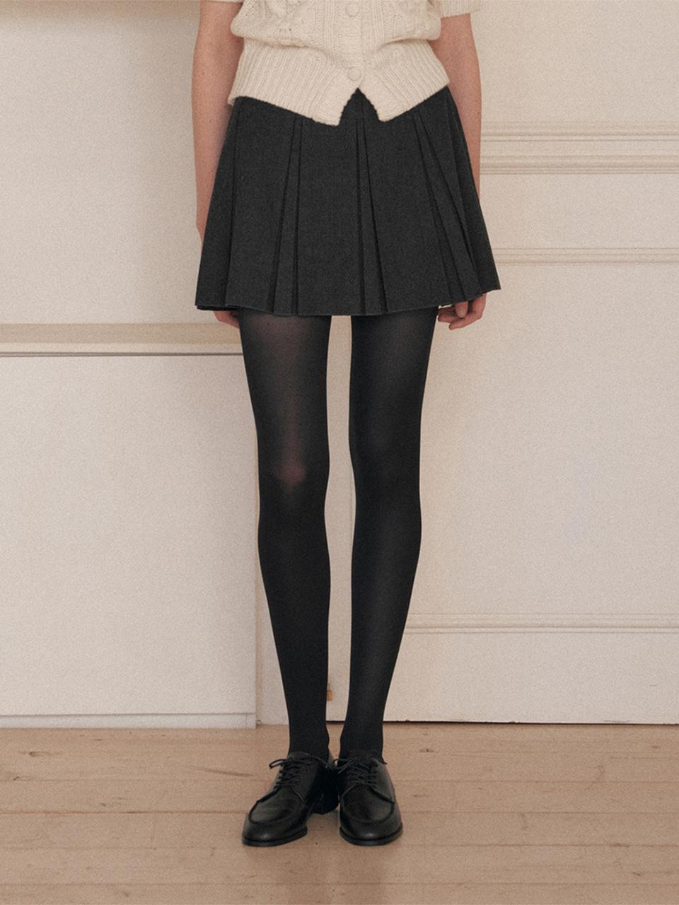 Classic Pleats Mini Skirt(2color)