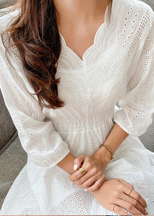 [M,L]첫사랑 화이트 원피스 OP18205F