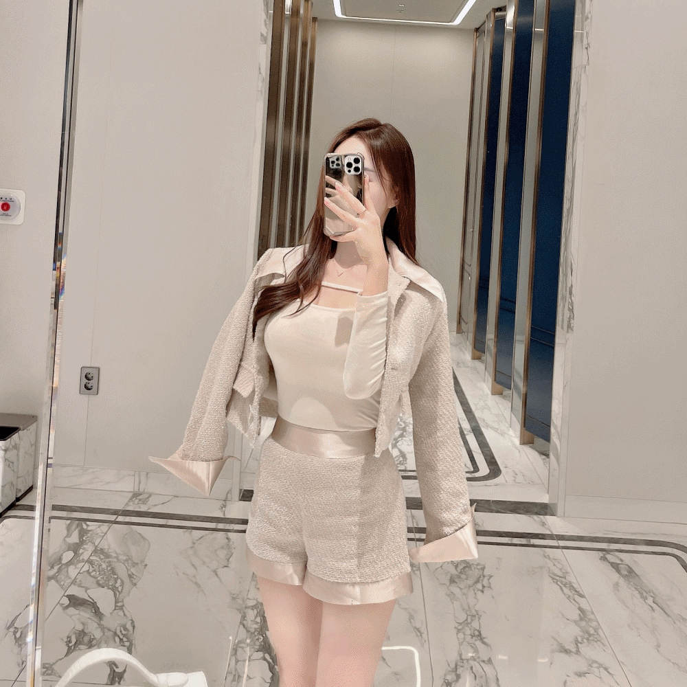 필링 펄 트위드 반바지 / S, M