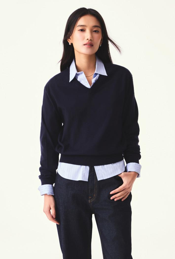 [소프트얀] 여성 브이넥 니트_SPKWG23W02