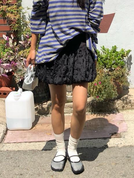 윈아웃 워스 로즈 미니 벌룬 스커트 2color