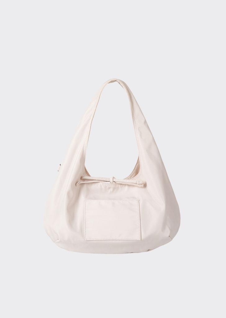 BASIL NYLON SHOULDER BAG - IVORY