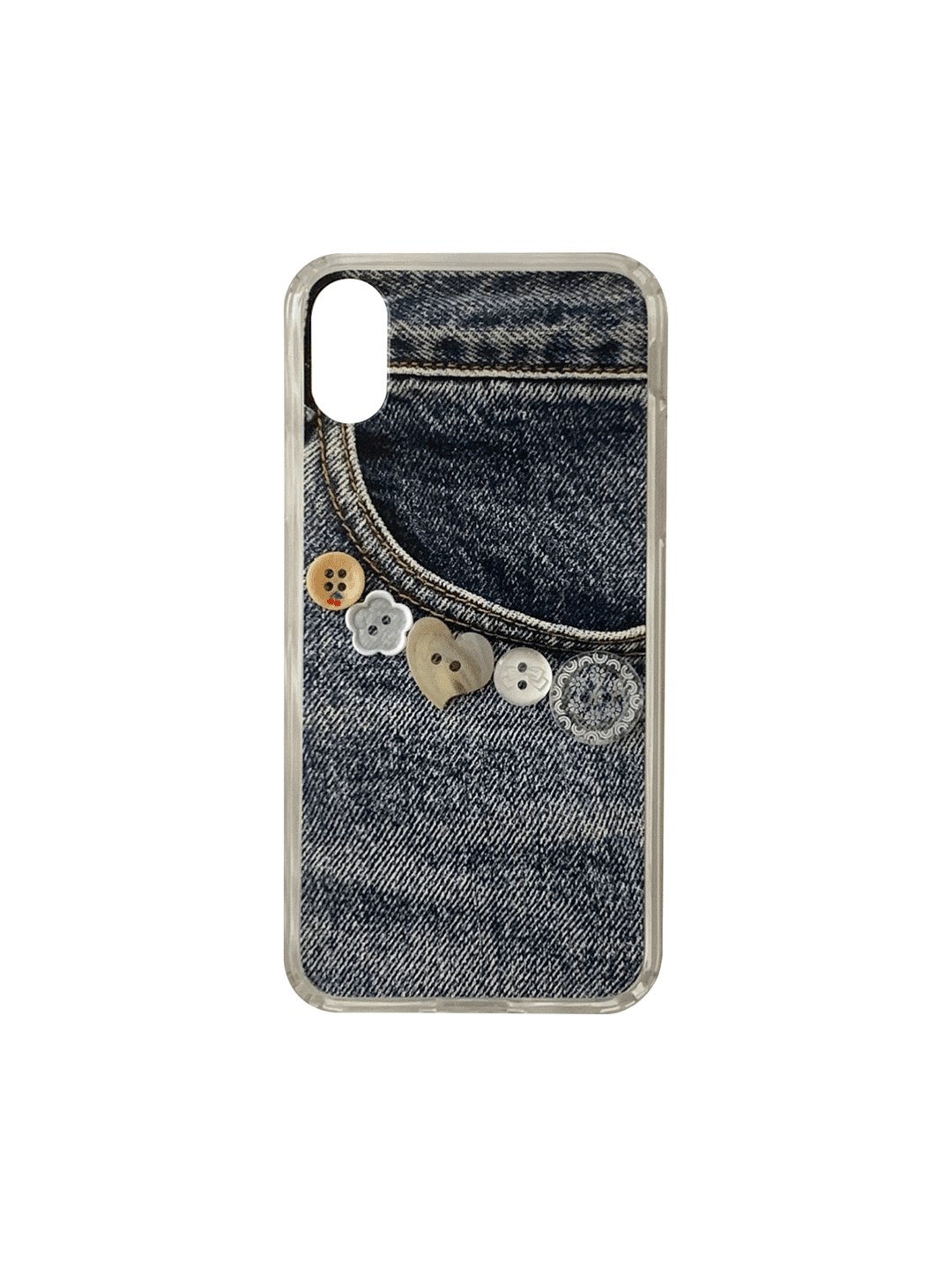 blue pants button case