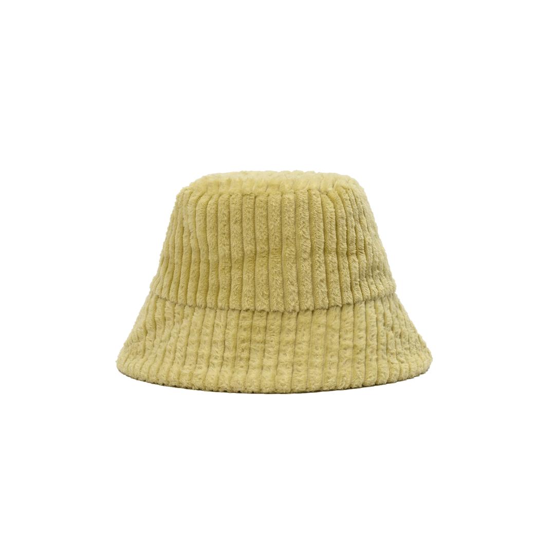 WIDE WALE CORDUROY BUCKET HAT, PALE GREEN