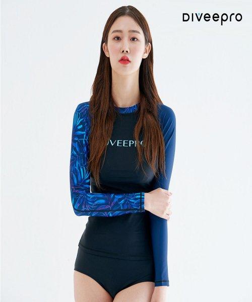 베이직 여성 래쉬가드 우먼 블랙 네이비 BRW-017