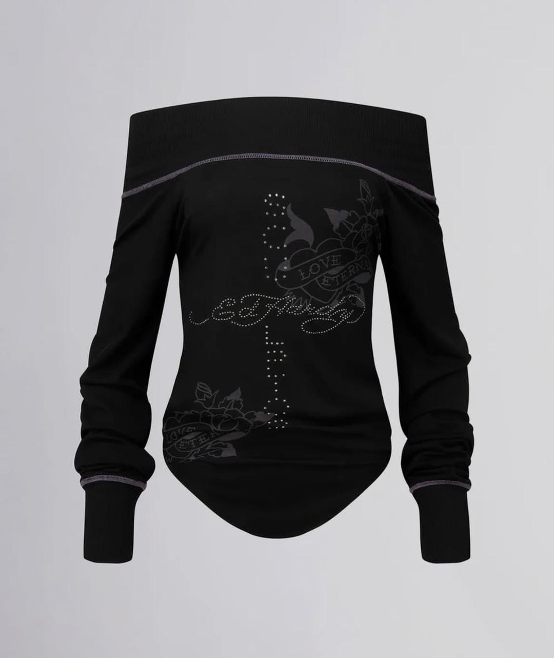 스컬프터 X Ed Hardy Raglan Off-Shoulder tee | 후루츠패밀리