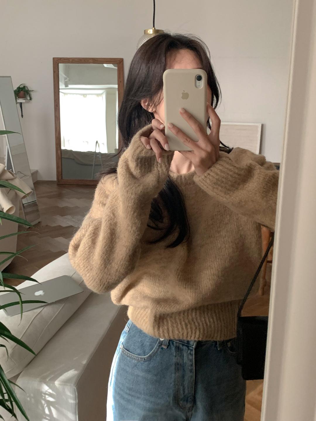 모너프 믹스 보카시 니트 4color