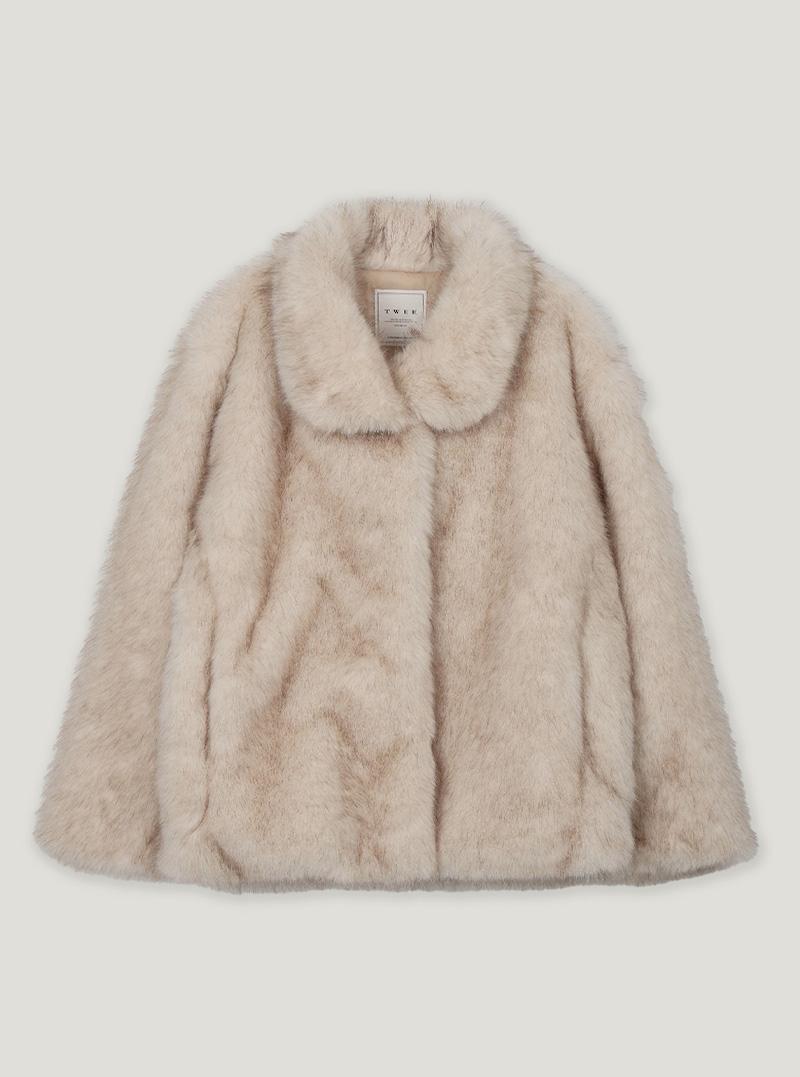 트위 [12/24 입고예정/지안' pick] 폴튼 하이넥 소프트 퍼 자켓