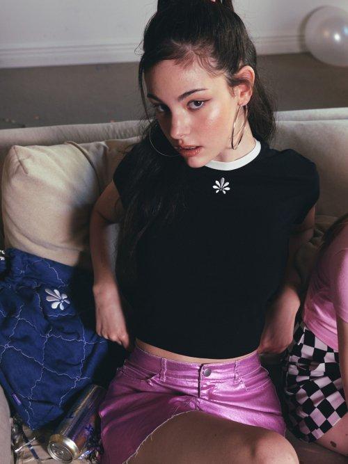 FLASH 크롭탑 블랙