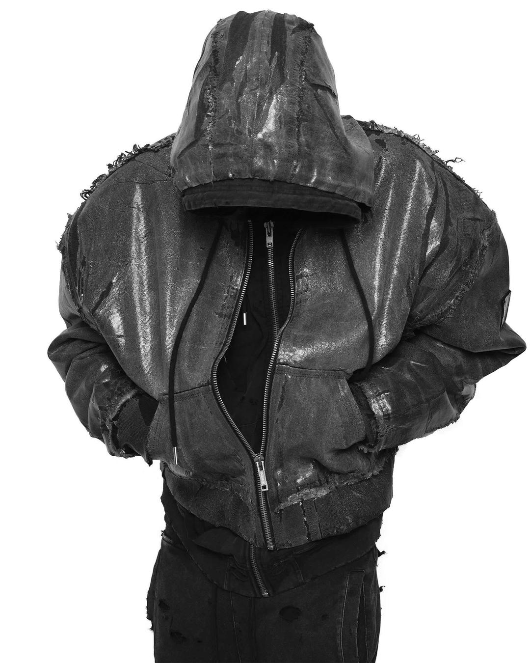 Black Waxed Bomber - S